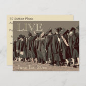 Carte Postale Graduation Enregistrer La Date Diplômés (Devant / Derrière)