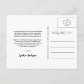 Carte Postale Graduation Merci Bold Script Photo Collage (Dos)