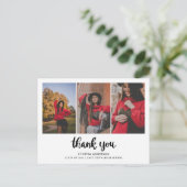 Carte Postale Graduation Merci Bold Script Photo Collage (Debout devant)