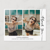 Carte Postale Graduation Merci moderne Script Photo Collage (Devant)