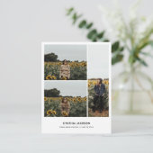 Carte Postale Graduation Minimal Photo Collage Thank You (Debout devant)