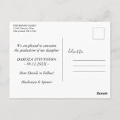 Carte Postale Graduation minimale en noir et blanc (Dos)