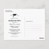 Carte Postale Graduation moderne 4 Photos Aquarelle Bleue (Dos)