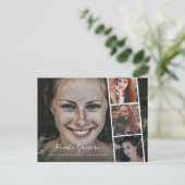 Carte Postale Graduation moderne Lycée Photo Collage Script (Debout devant)