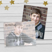 Carte Postale Graduation Moderne Simple Merci tendance