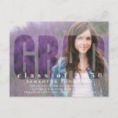 Carte Postale Graduation Moderne Typographie Grad 2 Photo QR Cod (Devant)