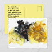 Carte Postale Graduation ou invitation de la fête (Devant / Derrière)