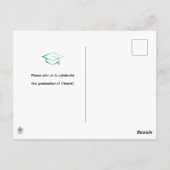 Carte Postale Graduation Party Simple Elegant Invite (Dos)
