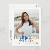 Carte Postale Graduation Personalized Thank You Postcard (Devant / Derrière)