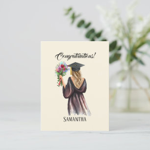Carte Postale Graduation personnalisée en aquarelle (11)