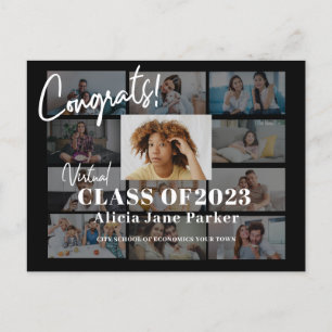 Carte Postale Graduation photo collage classe de 2022 invitation
