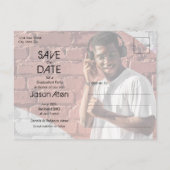 Carte Postale Graduation photo de script moderne Enregistrer la  (Dos)