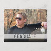 Carte Postale Graduation photo recouvert blanc Enregistrer la da (Devant)