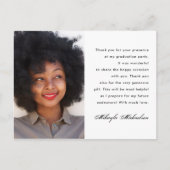 Carte Postale Graduation simple d'un message de Merci photo (Devant)