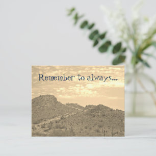 Carte Postale Graduation Suivez votre propre chemin Desert Rando