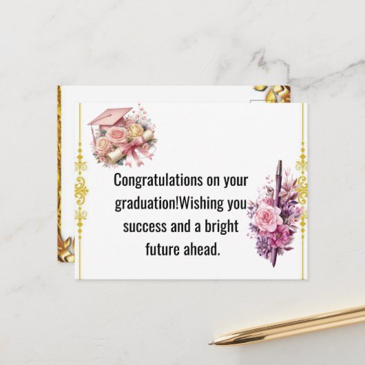 Carte Postale  Graduation- Universal Design for all ages (Devant/Arrière en situation)