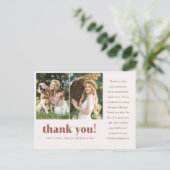 Carte Postale Graduation Whimsical Deux Merci Photo (Debout devant)