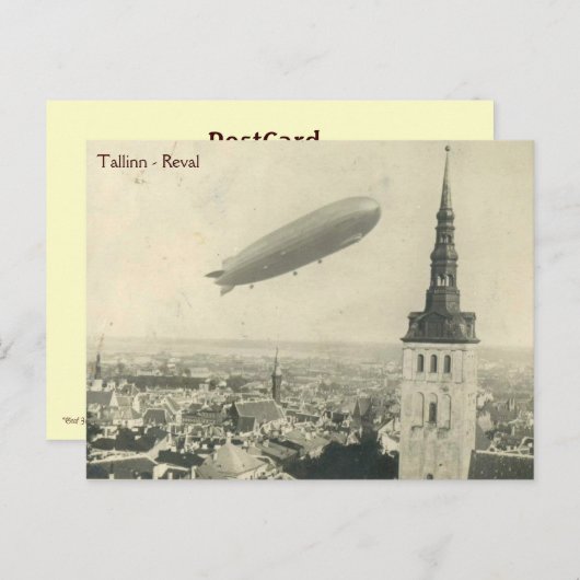 Carte Postale Graf Zeppelin à Tallinn vol.2 (Devant / Derrière)