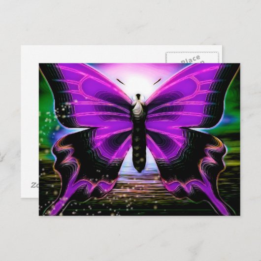 Carte Postale Graffite papillon (Devant / Derrière)