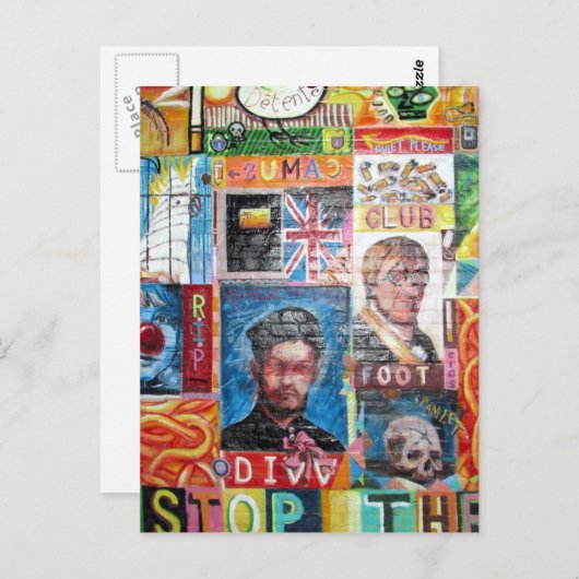 Carte Postale graffiti (Devant / Derrière)