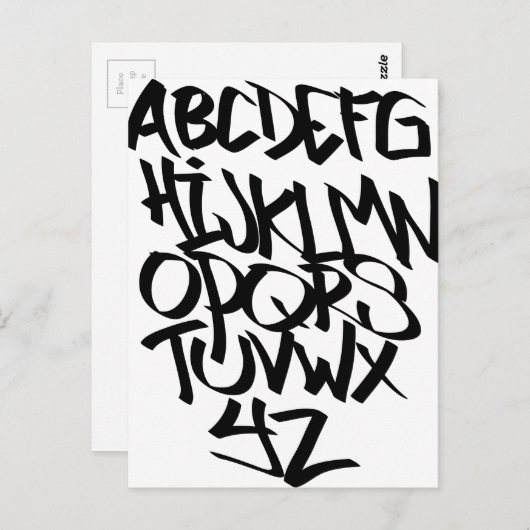 Carte Postale graffiti (Devant / Derrière)