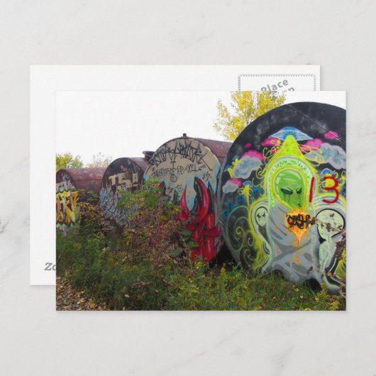 Carte postale Graffiti 2 Alien (Devant / Derrière)