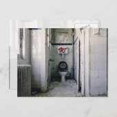 Carte Postale Graffiti À Thème, Graffiti Peint Sur Toilettes (Devant / Derrière)