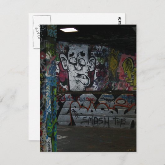 Carte Postale Graffiti argenté (Devant / Derrière)