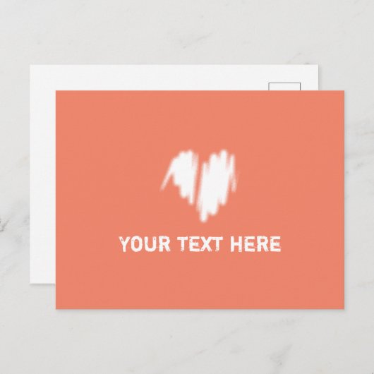 Carte Postale Graffiti blanc modéré Sprayed Heart Image (Devant / Derrière)