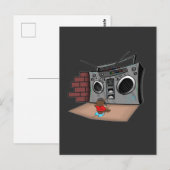 Carte Postale Graffiti Boom Box Break Dance Cartoon (Devant / Derrière)