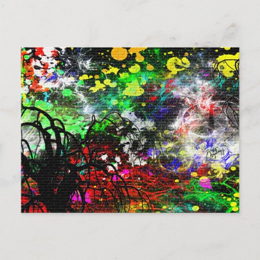 Carte Postale Graffiti Brick Wall (Devant)