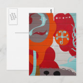 Carte Postale Graffiti coloré (Devant / Derrière)