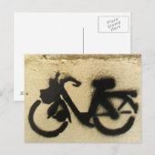 Carte Postale graffiti cyclomoteur (Devant / Derrière)