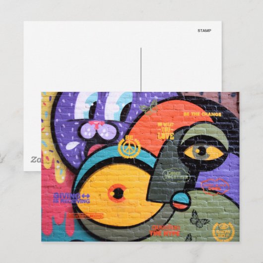 Carte Postale Graffiti d'Amsterdam (Devant / Derrière)