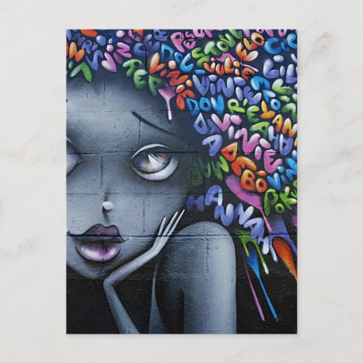 Carte Postale Graffiti de fée mignon (Devant)