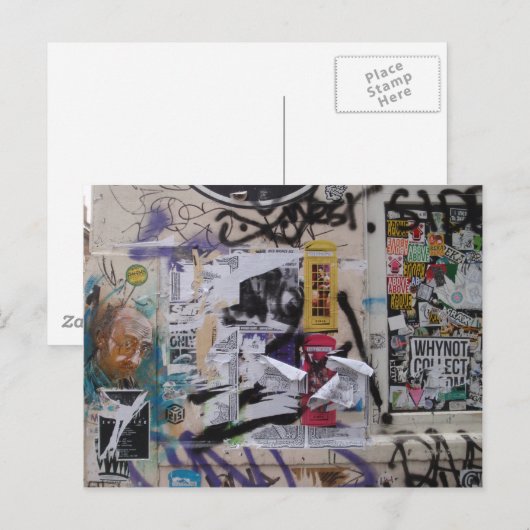 Carte Postale Graffiti de Londres (Devant / Derrière)