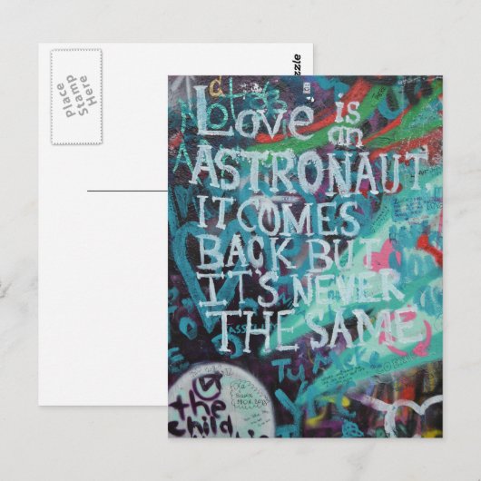 Carte Postale Graffiti de Prague (Devant / Derrière)