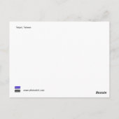 Carte Postale graffiti de Taïwan, Taipei, Taïwan (Dos)