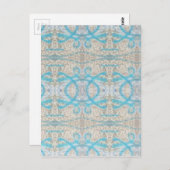 Carte Postale Graffiti décoratif gris bleu Motif mural (Devant / Derrière)