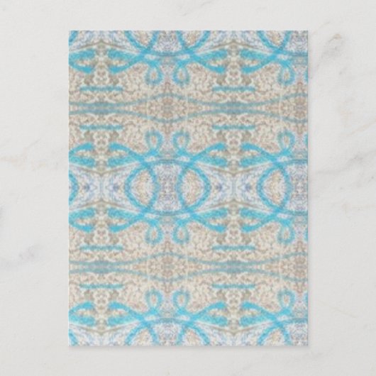 Carte Postale Graffiti décoratif gris bleu Motif mural (Devant)