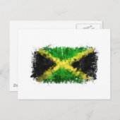 Carte Postale Graffiti du drapeau jamaïcain (Devant / Derrière)