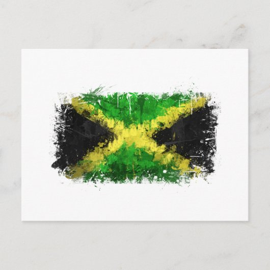 Carte Postale Graffiti du drapeau jamaïcain (Devant)