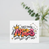 Carte Postale Graffiti du zodiaque Bélier (Debout devant)