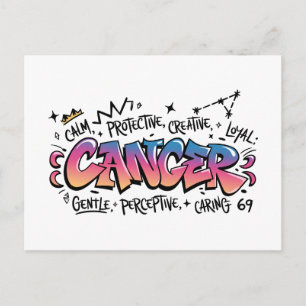 Carte Postale Graffiti du zodiaque Cancer