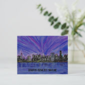 Carte postale - Graffiti Dusk NYC Skyline (Debout devant)