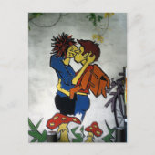 Carte Postale Graffiti : en amour - (Devant)