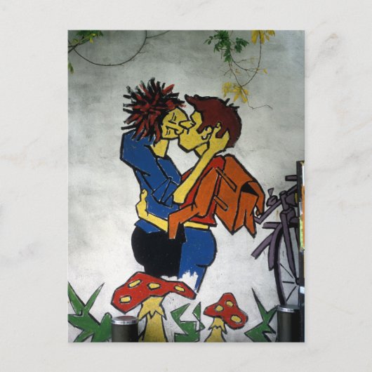 Carte Postale Graffiti : en amour - (Devant)