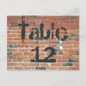 Carte Postale Graffiti en briques rouges Numéro du tableau de ré (Devant)