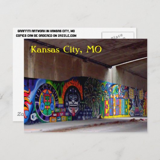 Carte Postale Graffiti en latin (Devant / Derrière)