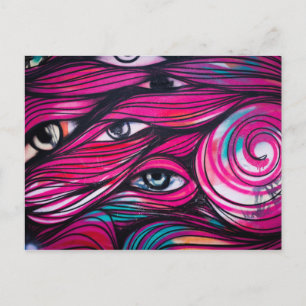 Carte Postale Graffiti Eye Art de rue urbain